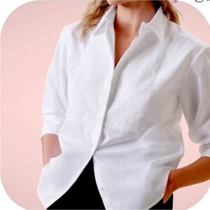 Banana Republic White Sequin Button-Down Shirt NWT MSRP $130 Size L